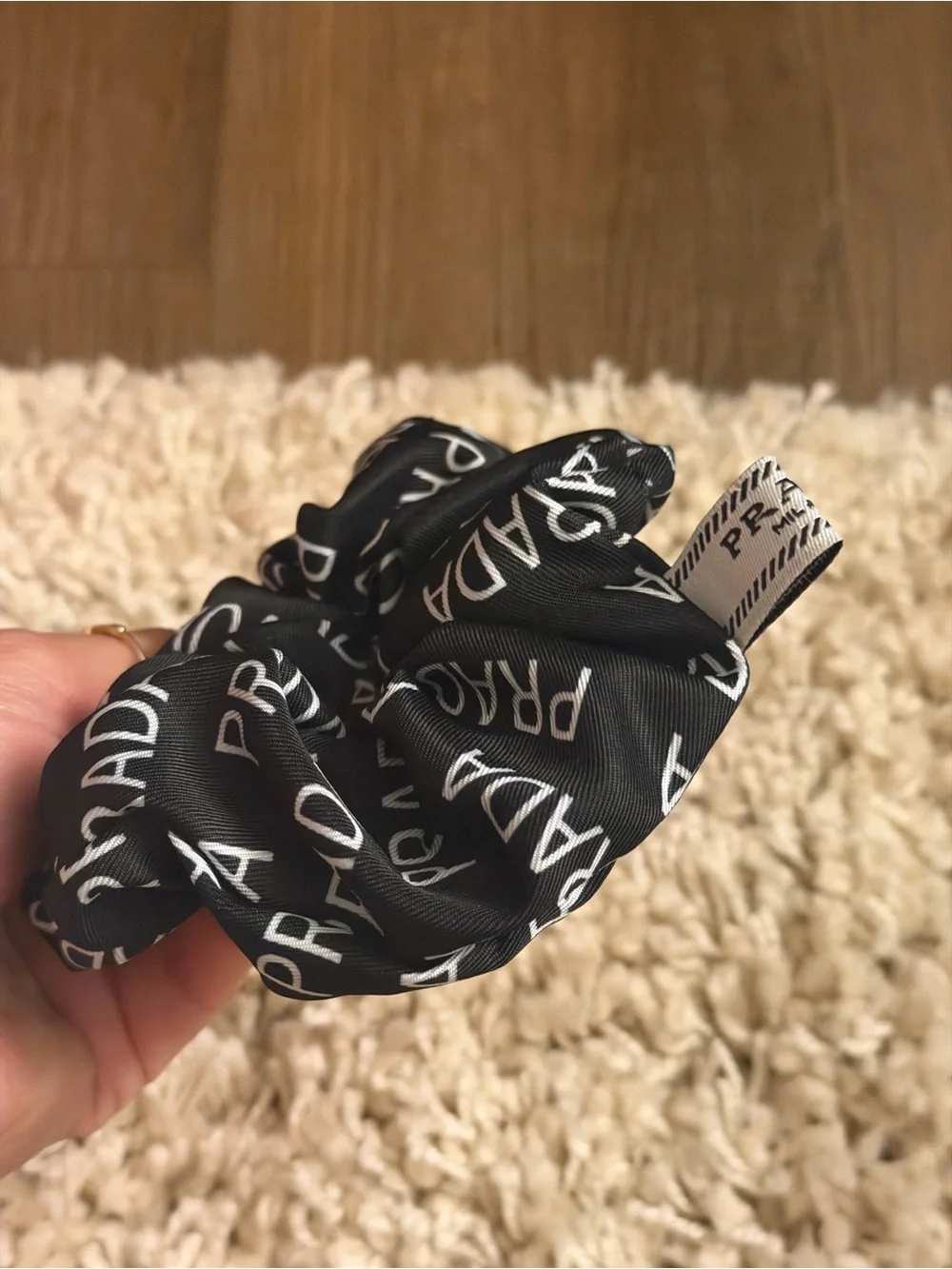 Prada Black gwp scrunchie